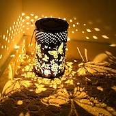preiswerte Landschaftslichter-Solarlaternen für draußen, wasserdichte hängende Solarlaterne, Gartendeko, Solarleuchten für Hinterhof, Veranda, Terrasse, Tisch, Hof, Balkon, Rasen, Weg, Geschenke für Frauen, Oma, Mama