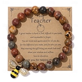abordables Saison de Diplôme-Bracelet d&#039;appréciation pour enseignant, joli bracelet en argile polymère fait à la main, bracelet extensible en perles avec lettres d&#039;amour, d&#039;enseignement et d&#039;inspiration pour femmes, bijoux de