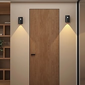 billige Solnedgangsprojektorlampe-moderne enkle vegglamper led bevegelsessensor nattlys 3 farger dimbar usb oppladbar veggmaleri spotlight stue gang innflyttingsgave 1/2 stk