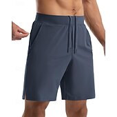 economico Pantaloni corti da corsa-Per uomo Shorts da corsa pantaloncini sportivi Estate Esterno Vestibilità regolare Asciugatura Rapida Tasca con cerniera Pantaloncini Coulisse Elastico in vita Grigio scuro Nero Cotone Caccia