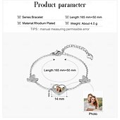 baratos Para mulheres-Pulseira Personalizada com Foto - Melhor Presente para Mãe Avó Esposa - Perfeito para o Dia das Mães Aniversário