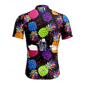 levne Pánské dresy-Pánské Cyklodres Grafika Barevné bloky Rostliny Krátký rukáv Kolo Tričko Vrchní část oděvu se 3 zadními kapsami Odolná proti UV záření Rychleschnoucí Přední zip Reflexní pásky Sportovní Duhová