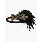 cheap Accessories and More-1920s The Great Gatsby Flapper Headband The Great Gatsby Feather Retro Sparkling Glitter Crystal / Rhinestone Women&#039;s Carnival Valentine&#039;s Day Masquerade Party Evening Wear Masquerade Festival Adults&#039;