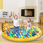 abordables Jouets de Plage et de Plein Air-Tapis de jeu d&#039;eau extérieur de 68 pouces, motif de vie marine multicolore, tapis anti-éclaboussures en PVC durable avec arroseur, antidérapant &amp;gonflable idéal pour les jouets aquatiques amusants de