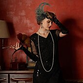 olcso Kiegészítők és még sok más-1920-as évek A nagy Gatsby Flapper fejpánt Gyöngyös karkötő Fülbevaló A nagy Gatsby Toll Retro Csillogó glitter Kristály / Strassz Női Farsang Valentin nap Álarcos mulatság Party estélyi viselet