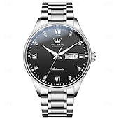 cheap Mechanical Watches-OLEVS Men&#039;s Mechanical Watch, Minimalist Fashion, Automatic Self-Winding, Luminous Date Week, Waterproof Steel Watch