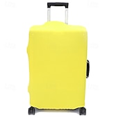 abordables almacenamiento de equipaje y viajes-Funda protectora para equipaje, funda elástica duradera de color sólido para maleta de viaje, funda de dacrón plegable lavable y a prueba de polvo para equipaje de mano. &amp;equipaje facturado