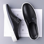 Недорогие Мужские клоги и мюли-мужские белые мюли — стильный дизайн слипонов с коричневыми акцентами, легкие и удобные для повседневной носки, неформальных выходов и путешествий