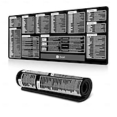 お買い得  家庭用品-Excel チートシート デスクマット、ショートカット付き XL マウスパッド、31.5&quot;x11.8&quot; または 35.4&quot;x15.7&quot;、デスクプロテクター、滑り止め、防水、オフィスワーク &amp;プロフェッショナル向けのゲーム、生産性ギフト &amp;学生