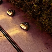 cheap Outdoor Wall Lights-4 Pcs Solar Step Ground Light Solar Step Stair Decor Garden Lights Trail Light Outdoor Waterproof Yard Guide Light