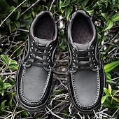 economico Sneakers da uomo-scarpe da ginnastica da uomo con lacci color cuoio e suola in gomma antiscivolo, comode e traspiranti per avventure all&#039;aria aperta e abbigliamento casual da giorno