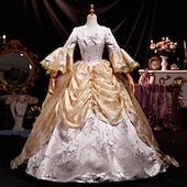 cheap Dresses-Rococo Revival Ball Dress  18th Century European Elegance Meets Early American Style