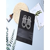 baratos Arrumação e Organização-5/10 peças de bolsas para sapatos de viagem, organizador transparente à prova d'água e poeira para armazenamento de sapatos para bagagem, bolsa portátil para sapatos para viagens de negócios e férias