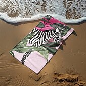 preiswerte Strandtuch-Sets-bedrucktes Strandtuch, leichte, schnelltrocknende, sandfreie Stranddecke, ideal für Reisen, Pool und den Einsatz im Freien