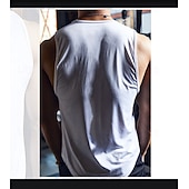 Χαμηλού Κόστους Αμάνικα Μπλουζάκια Γυμναστικής-Ανδρικά Αμάνικη Μπλούζα Γιλέκο Φανέλα Αθλητικό μπλουζάκι Αμάνικο Στρογγυλή Λαιμόκοψη Λαιμόκοψη Καλοκαίρι Σκέτο Μοντέρνα Κλασσικό Καθημερινό Δίχτυ Causal Αθλητικά Μπάσκετ Μαύρο Λευκό Βαθυγάλαζο