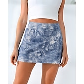 Χαμηλού Κόστους Γυναικείες φούστες και σορτς-Γυναικεία Δετοβαμένο Casual φούστα Φούστες τένις με σορτς Στάμπα Γρήγορο Στέγνωμα Τέννις Γκολφ Μπάντμιντον Ελλειψη Μπλε Ρούχα τένις