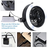 billiga Campingljus &amp;amp; lyktor-1 st utomhuscamping multifunktionellt fläktljus usb aaa batteridriven dubbelfunktionsmodell, kan hängas, handhållet tält, fiske, kontor och hemmabruk