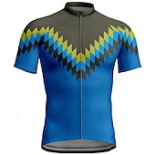levne Pánské dresy-Pánské Cyklodres Krátký rukáv Kolo Tričko Dres se 3 zadními kapsami Horská cyklistika Prodyšné Rychleschnoucí Anatomický design Odvod Žlutá Červená Modrá Sportovní Oblečení