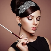 olcso Kiegészítők és még sok más-1920-as évek A nagy Gatsby Felszerelések Flapper fejpánt Fülbevaló Biserna ogrlica A nagy Gatsby Flapper lány Retro Csillogó glitter Kristály / Strassz Női Farsang Álarcos mulatság Tini Party estélyi