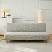economico Copertura del divano futon-Copridivano letto senza braccioli in tessuto jacquard, copridivano elasticizzato, copridivano elastico per panca