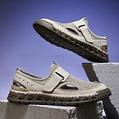 זול סנדלים חיצוניים-סנדלי גברים - עיצוב רשת נושם, סגנון נינוח לנסיעות יומיות והרפתקאות חוצות קלות