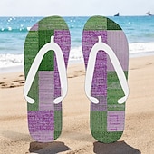 cheap Vacation Sandals-Men’s Blue Leaf Printed Flip Flops – Tropical &amp; Stylish Style for Beach Vacations, Island Hopping &amp; Beachside Dinners