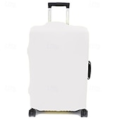abordables almacenamiento de equipaje y viajes-Funda protectora para equipaje, funda elástica duradera de color sólido para maleta de viaje, funda de dacrón plegable lavable y a prueba de polvo para equipaje de mano. &amp;equipaje facturado