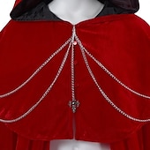 abordables Capas &amp; Capa-Retro Antiguo Medieval Renacimiento Capa capa con capucha Feria del Renacimiento Bruja Hombre Mujer Vikingo Real Steampunk Víspera de Todos los Santos Carnaval Fiesta LARP Feria Ren Adulto Capa