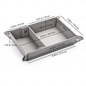 preiswerte Aufbewahrung &amp; Organisation-PU-Leder-Schreibtisch-Organizer-Tablett, Schlüsselhalter mit mehreren Fächern, Schmuck &amp;Make-up-Aufbewahrungstablett, hochwertiger Leder-Eingangsorganizer für Zuhause oder das Büro