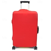 abordables almacenamiento de equipaje y viajes-Funda protectora para equipaje, funda elástica duradera de color sólido para maleta de viaje, funda de dacrón plegable lavable y a prueba de polvo para equipaje de mano. &amp;equipaje facturado