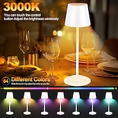 economico Luci decorative-1 lampada da scrivania in metallo RGB interamente in alluminio, con ricarica USB, per camera da letto, testiera del letto, atmosfera interna/esterna, luce touch dimmerabile, dimmerazione infinita