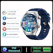 זול שעונים חכמים-שעון חכם IMOSI לגברים 1.52 שיחת Bluetooth מוזיקה ספורט מודד קצב לב סוללה 400mAh תואם עם Android ו-iOS מתנת יום האב