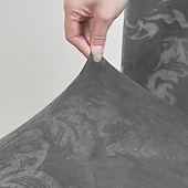 abordables Funda para silla de comedor-2 fundas elásticas de terciopelo para silla de comedor, fundas protectoras para silla con banda elástica para comedor, ceremonia de boda, banquete, decoración del hogar.