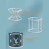cheap Pools, Hot Tubs &amp; Supplies-1pc Lifestyle Teal Freestanding Bathtub Ice Bath Tub with White Accents - Durable Polyester, Portable &amp; Folding Design for Athletes, Spa Soaking Experience with Deer Head Logo for Adults