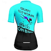 tanie Damskie koszulki-Damskie Koszulka rowerowa Graficzny Litery i cyfry Krótki rękaw Rower Tee Tshirt Dżersej z 3 tylnymi kieszeniami Kolarstwo górskie Szybkie wysychanie Anatomiczny kształt Odprowadzające wilgo