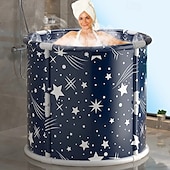 cheap Pools, Hot Tubs &amp; Supplies-1pc Lifestyle Teal Freestanding Bathtub Ice Bath Tub with White Accents - Durable Polyester, Portable &amp; Folding Design for Athletes, Spa Soaking Experience with Deer Head Logo for Adults