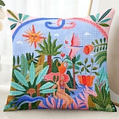 abordables Taies d&#039;Oreiller-Housse de coussin décoratif en forme de cœur 1PC housse de coussin carrée douce pour canapé pour chambre salon canapé chaise