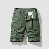 economico Classico-Per uomo Pantaloncini cargo Shorts Pantaloncini Estivi Coulisse Elastico in vita Multi-tasche Semplice Comodità Indossabile Lunghezza al ginocchio All&#039;aperto Sport Quotidiano Moda Casual Nero Blu