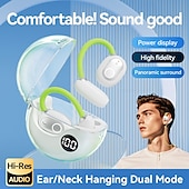 economico Cuffie telefoniche e per ufficio-m80 vivavoce telefono guida auricolare clip auricolare bluetooth 5.3 design ergonomico suono surround hifi per fitness palestra allenamento telefono cellulare