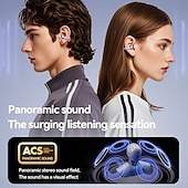 levne Telefonní a obchodní headsety-klip na ucho s pouzdrem pro bezdrátové nabíjení handsfree telefonování bluetooth 5.3 sportovní ergonomický design stereo pro cvičení