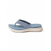 billiga Komfortsandaler-flip flop-sandaler för kvinnor med vadderad sula – avslappnade lätta slip-on skor för sommarpromenader och stranddagar