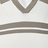 billige Herrepolo med trykk-Herre Polo Strikk polo Virksomhet Avslappet V-hals Kortermet Formelt Fargeblokk Original Sommer Alle årstider Svart Hvit Militærgrønn Beige Polo