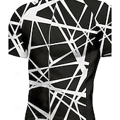 economico Maglie da uomo-Per uomo Maglia da Ciclismo Grafico Geometrico A righe Manica Corta Bicicletta Maglietta Maglia Top con 3 tasche posteriori Resistente ai Raggi UV Asciugatura Rapida Cerniera Frontale Strisce