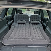 abordables Actividad al Aire Libre-Colchón inflable para 2 personas | Colchón inflable para automóvil para 2 personas | portátil, convertible para usar en el asiento trasero o el maletero | diseño acolchado gris con bomba &amp;Accesorios