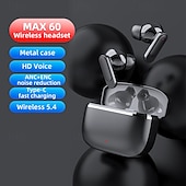 economico Cuffie da gaming-Cuffie Gaming In-Ear Max 60 Bluetooth 5.3 Design Ergonomico Stereo Suono Surround per Fitness e Cellulari