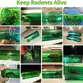 ieftine combaterea dăunătorilor-Cușcă reutilizabilă din plastic pentru capcană pentru șoareci, cutie umană de prindere a șobolanilor pentru uz interior în exterior, instrument non-toxic pentru controlul rozătoarelor pentru grădina