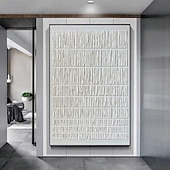 お買い得  抽象画-わびさびアートワーク 油絵 手描きの抽象画 壁アート 2枚セット キャンバスに描かれたベージュの抽象画 1組 ベージュのテクスチャ 壁アート ニュートラルな抽象画 壁アート ボヘミアン ウォールデコレーション