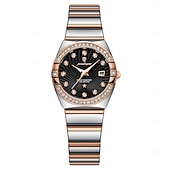 cheap Quartz Watches-Women Quartz Watch Wrist Watch Retro Vintage Wristwatch Luminous Calendar Waterproof Stainless Steel Strap Watch