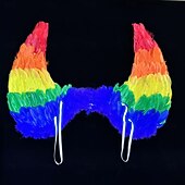 billiga Tillbehör-Drag queen Stolthet Regnbåge Fjädervingar Regnbågens änglavingar Ledigt Unisex Vuxna Prideparad Pride månad Halloween Lätt karnevalsdräkt