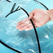 お買い得  プール、ホットタブ＆用品-透明 PVC レインボンネット ターバン ハット、非繊維、非伸縮性、耐水性、ミニマリスト デザイン、手洗い可能、操作説明書付き、女性用、雨の日や屋外活動用